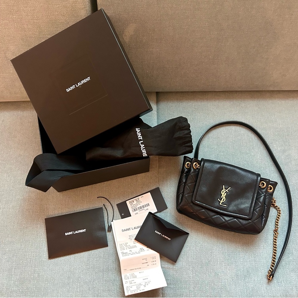 Saint Laurent Mini Nolita in black lambskin